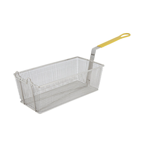 Fry Basket 17" X 8-1/4" X 6" Yellow Handle-cityfoodequipment.com