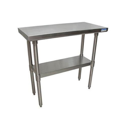 18 S/S Guage Work Table w/Galvanized Undershelf 36"Wx18"D-cityfoodequipment.com