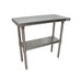 18 S/S Guage Work Table w/Galvanized Undershelf 36"Wx18"D-cityfoodequipment.com