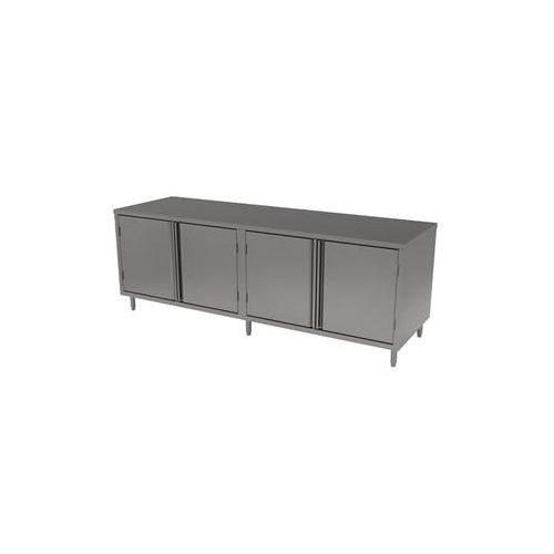 30" X 120" Dual Sided S/S Cabinet Base Chef Table Hinged Door w/ Locks-cityfoodequipment.com