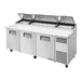 True TPP-AT-93-HC 93 1/2" 3 Door Refrigerated Pizza Prep Table-cityfoodequipment.com