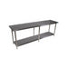 16 ga. S/S Work Table With S/S Shelf 96"Wx24"D-cityfoodequipment.com