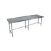 18 ga. S/S Work Table Open Base 1.5 Riser 96"Wx30"D-cityfoodequipment.com