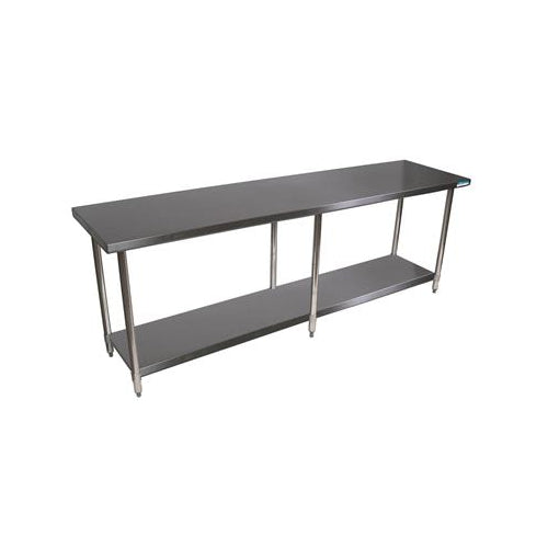 14 ga. S/S Work Table With S/S Undershelf 96"Wx30"D-cityfoodequipment.com