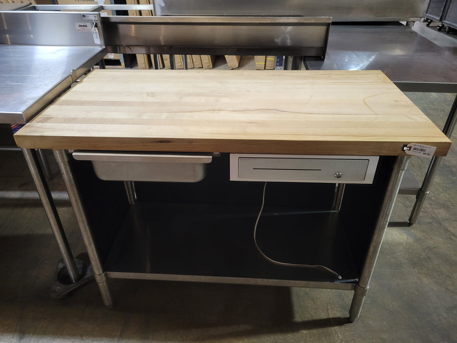 WOOD TOP WORK TABLE 48" X 24" X 36"-cityfoodequipment.com