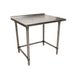 18 ga. S/S Work Table Open Base 1.5 Riser 30"Wx30"D-cityfoodequipment.com