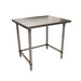 14 ga. S/S Work Table Open Base S/S Legs 36"Wx24"D-cityfoodequipment.com