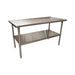 18 S/S Guage Work Table w/Galvanized Undershelf 60"Wx24"D-cityfoodequipment.com