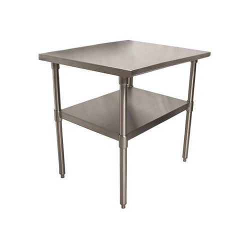 18 ga. S/S Work Table W/Undershelf 24"Wx24"D-cityfoodequipment.com