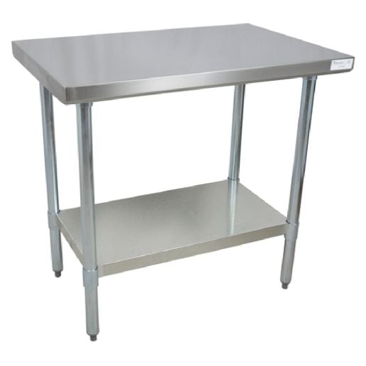 16 ga. S/S Work Table With Galvanized Undershelf 30"Wx24"D-cityfoodequipment.com