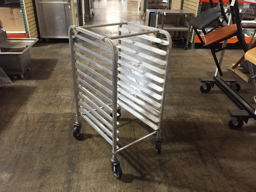 Used Half-Height Aluminum Bun Pan Rack, 11 Slots-cityfoodequipment.com