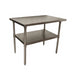 18 S/S Guage Work Table w/Galvanized Undershelf 48"Wx24"D-cityfoodequipment.com