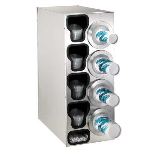 Dispense-Rite BFL-C-4RSS Countertop Cup, Lid & Straw Dispensing Cabinet-cityfoodequipment.com