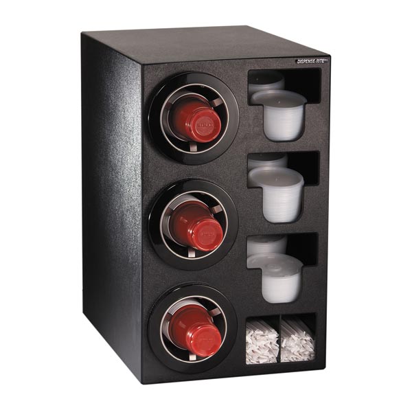 Dispense-Rite CTC-C-3BT Countertop Cup, Lid & Straw Dispensing Cabinet-cityfoodequipment.com