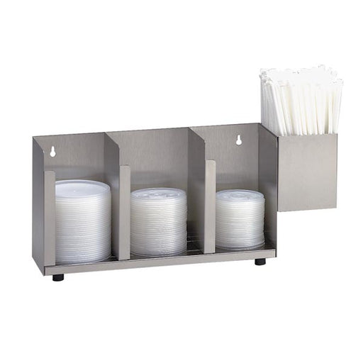 Dispense-Rite CTLD-15A Countertop Cup, Lid & Straw Organizer-cityfoodequipment.com