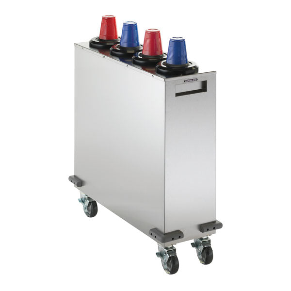 Dispense-Rite MCDC-SLR4X1 Mobile Cup Dispensing Cart-cityfoodequipment.com