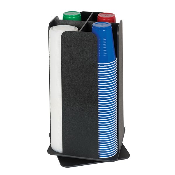 Dispense-Rite RCLO-LG-4BT Countertop Cup, Lid & Straw Organizer-cityfoodequipment.com