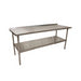 18 ga. S/S Work Table Undershelf 1.5" Riser 72"x24"-cityfoodequipment.com