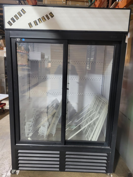 USED QBD 52-INCH DOUBLE SLIDING DOOR COOLER (CD45S)-cityfoodequipment.com