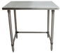 16 ga. S/S Work Table Open Base Galvanized Legs 36"Wx30"D-cityfoodequipment.com