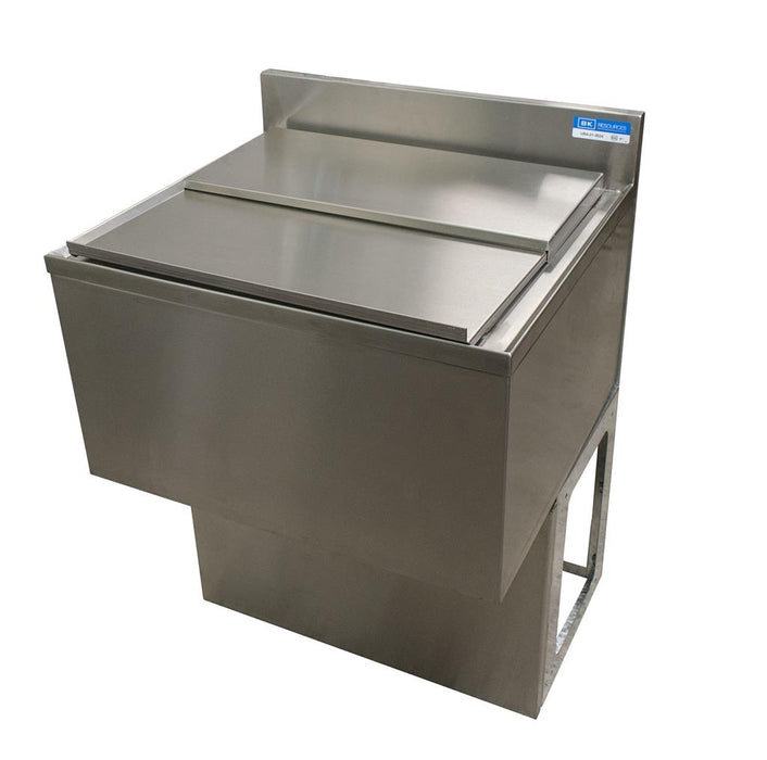 24"X21" S/S Ice Bin & Lid w/ 7 Circuit Cold Plate w/ Base-cityfoodequipment.com