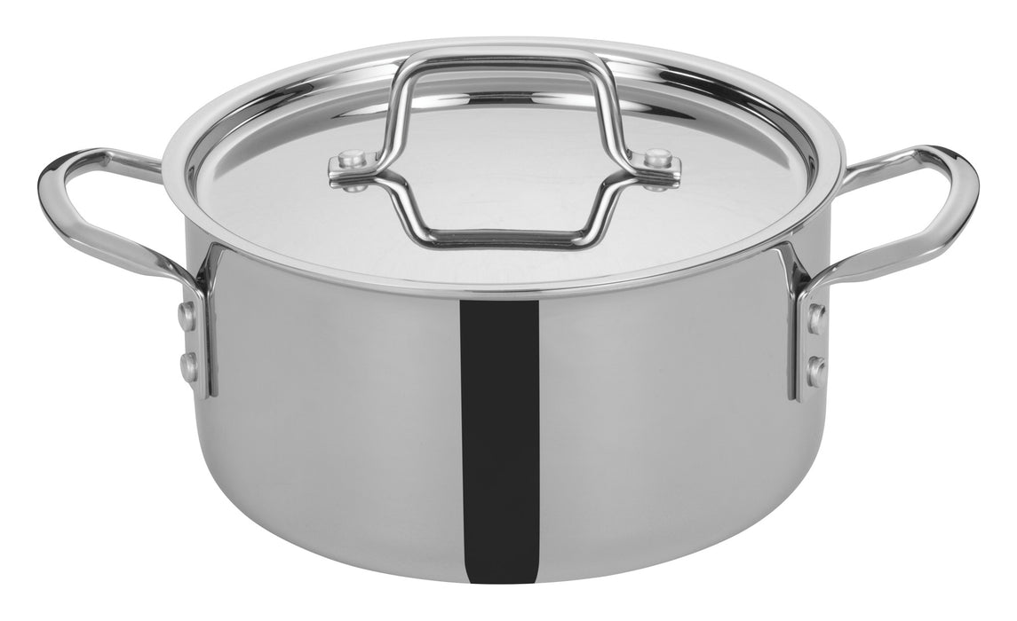 4.5qt Triply S/S Stock Pot w/Cover (6 Set)-cityfoodequipment.com