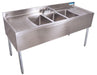 21"X84" S/S Underbar Sink w/ Legs 3 Compartment Two Drainboards and Faucet-cityfoodequipment.com