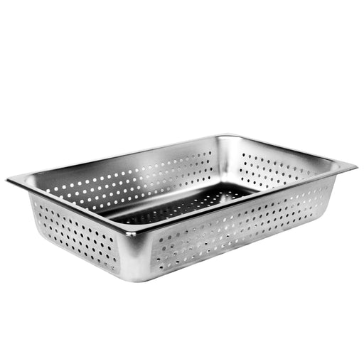 FULL SIZE 4" DEEP PERFORATED 24 GAUGE STEAM PANS LOT OF 6 (Ea)-cityfoodequipment.com