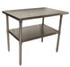 16 ga. S/S Work Table With Galvanized Undershelf 48"Wx30"D-cityfoodequipment.com