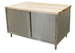 36" X 60" Maple Top Cabinet Base Chef Table Hinged Door-cityfoodequipment.com