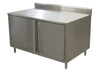 30" X 18" S/S Cabinet Base Chef Table 5" Riser Hinged Door w/Locks-cityfoodequipment.com