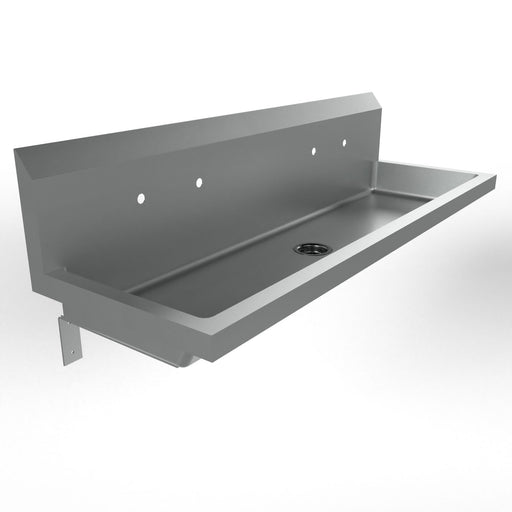 60" Wall Mount 2 Station Handwash Sink with 8" O.C. Splash Mount-cityfoodequipment.com