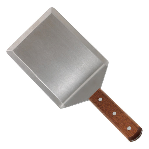 Extra Heavy Turner w/Cutting Edge, Wooden Hdl, 5" x 6" Blade (12 Each)-cityfoodequipment.com