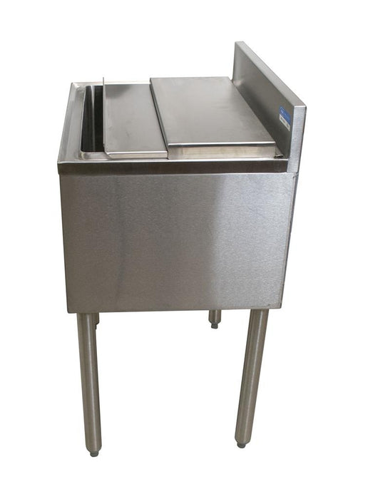 24"X 18" Ice Bin & Lid w/ 8 Circuit Cold Plate 18 ga. S/S w/ Drain-cityfoodequipment.com