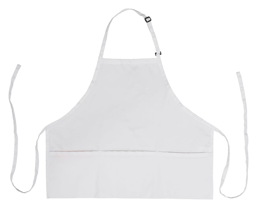 3 Pocket BIB Apron, 24"L x 27-1/2"W,White (12 Each)-cityfoodequipment.com