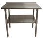 18 ga. S/S Work Table Undershelf 1.5" Riser 48"x30"-cityfoodequipment.com