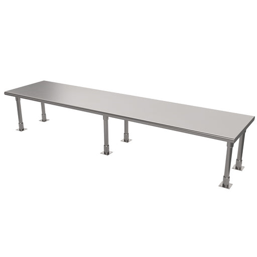 Heavy Duty Bullnose 24" x 96" Overshelf, 16 Ga. S/S-cityfoodequipment.com