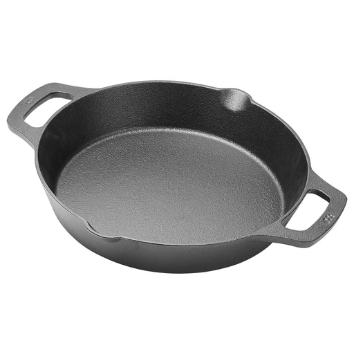 Cast Iron, Induction Skillet with Dual Loop Handles, 10-1/4" Dia, Pre-Seasoned (4 Each)-cityfoodequipment.com