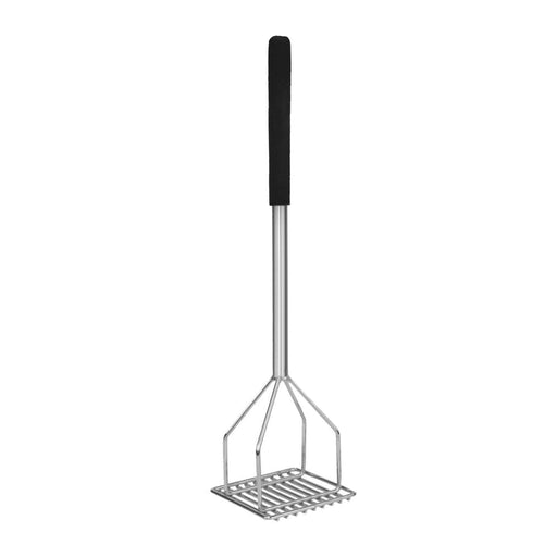 18" SQUARE POTATO MASHER WITH SOFT GRIP, CHROME PLATED LOT OF 12 (Ea)-cityfoodequipment.com