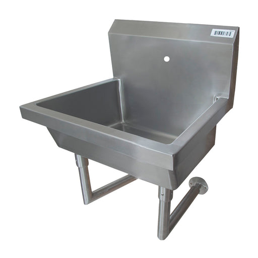 24" Wall Mount Single Station Handwash Sink, Single Hole Splash Mount-cityfoodequipment.com