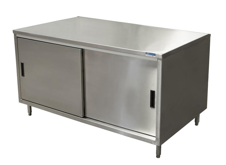 30" X 36" Dual Sided S/S Cabinet Base Chef Table Sliding Door-cityfoodequipment.com