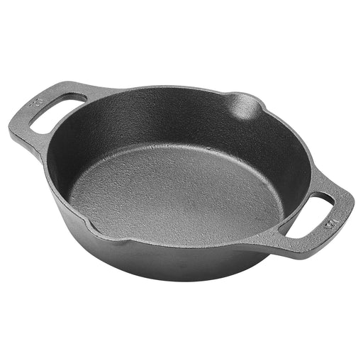 Cast Iron, Induction Skillet with Dual Loop Handles, 8" Dia, Pre-Seasoned (6 Each)-cityfoodequipment.com