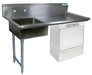 50" Left Side Undercounter Dish Table Kit-cityfoodequipment.com