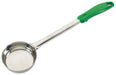 4oz Solid Food Portioner, One-piece, Green, S/S (12 Each)-cityfoodequipment.com