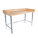 Hard Maple 30" x 96" Bakers Top Table w/ Stainless Open Base, Oil Finish-cityfoodequipment.com