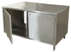 30" X 18" Dual Sided S/S Cabinet Base Chef Table Hinged Door w/Locks-cityfoodequipment.com