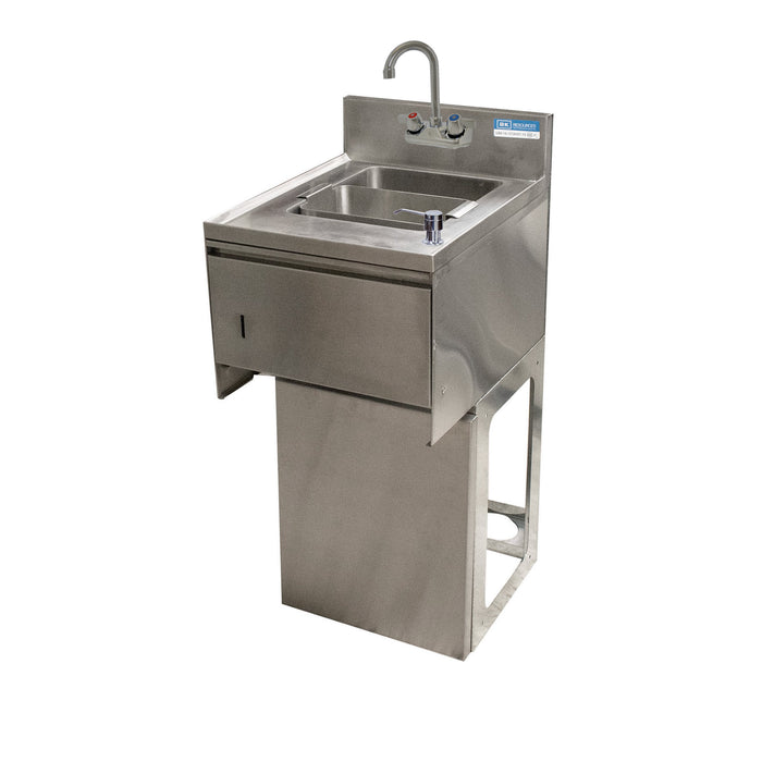 18"x12" S/S Underbar Dump Sink w/ Towel Dispenser & Faucet-cityfoodequipment.com