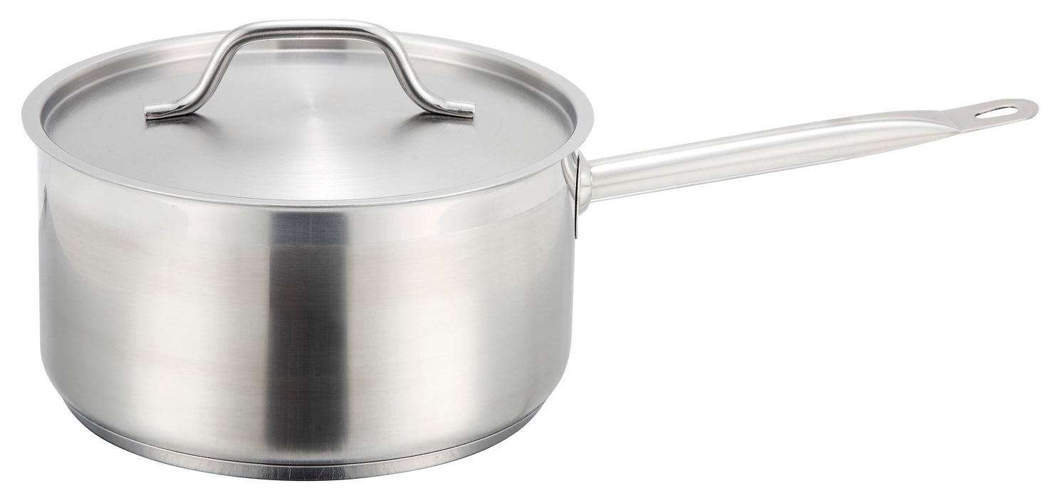 2qt S/S Sauce Pan w/Cover (6 Set)-cityfoodequipment.com