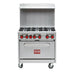 Iron Range Commercial Range, Natural Gas, 36"W, (6) 30,000 Btu Open Burners, Removable Cast-cityfoodequipment.com