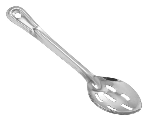 11" Slotted Basting Spoon, 1.2mm, S/S (12 Each)-cityfoodequipment.com